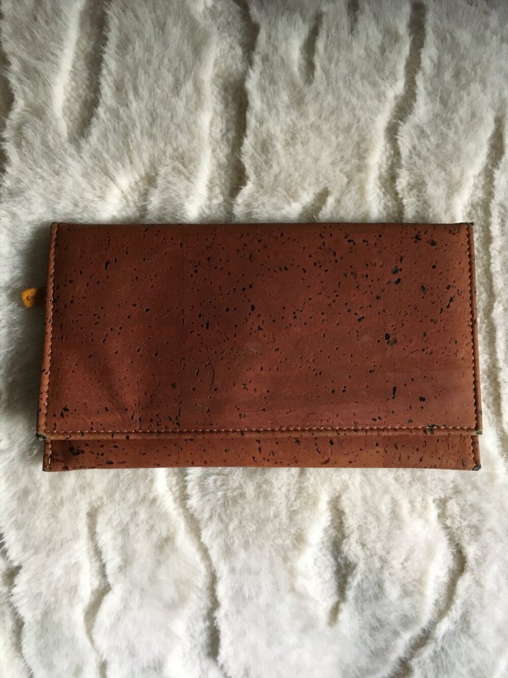 Vintage Sustainable Cork Continental Wallet Trifold Clutch